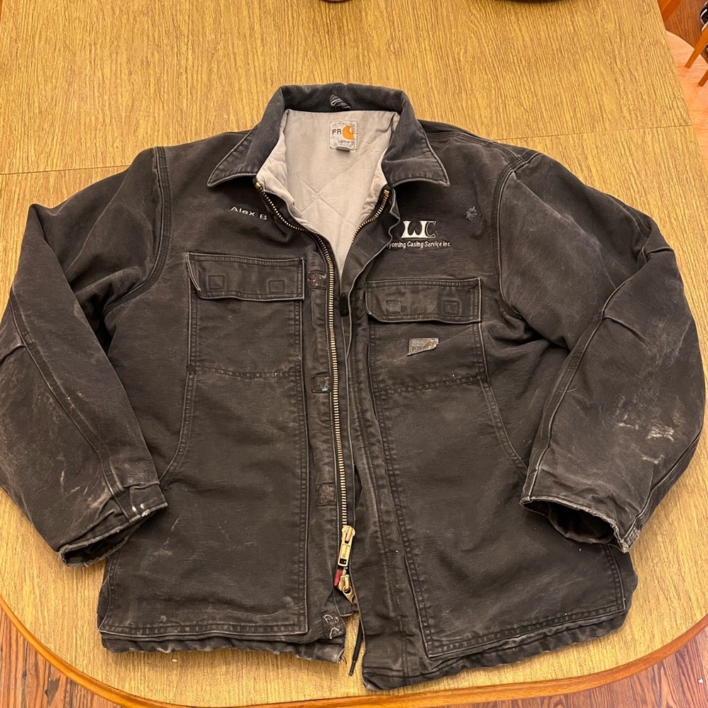 Carhartt FR Quilt Lined Duck Canvas Jacket Heavy Coat